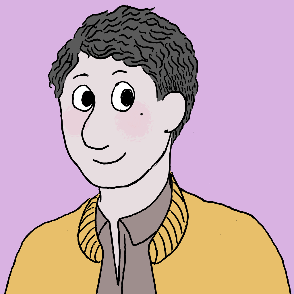 Illustration of Jair Cardenas with a Shirt and a Jacket.